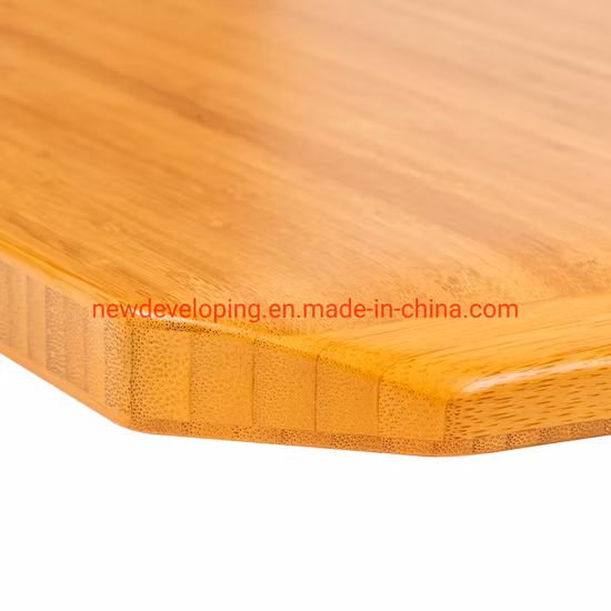Bureau de table d'angle en bambou pour poste de travail réglable à la maison
