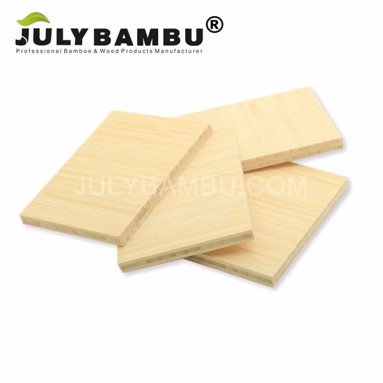 Panneau de meubles solides 3 couches verticales naturelles 6,5 mm 1 panneaux de bois de bambou de 4 pouces