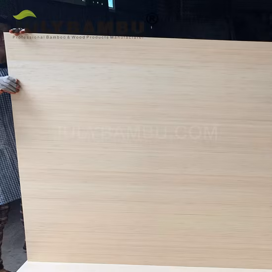 Feuilles de contreplaqué 3 plis verticaux naturels Panneau de bambou 3/4 19 mm avec certification FSC