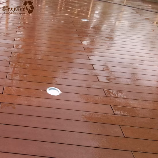 100 % bois d'ingénierie recyclé terrasse composite plastique bambou extérieur