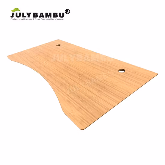 Feuille de bambou 18 mm carbonisé 3 couches horizontales pour dessus de table en bambou